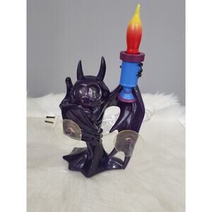 VINTAGE 1996 HALLOWEEN WINDOW DECORATION‎ TRENDMASTERS BAT LIGHT BAT CANDELABRA